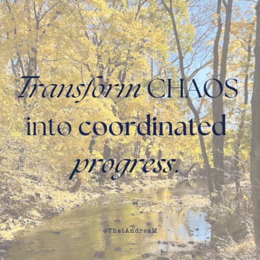 Transform chaos into coordinated progress