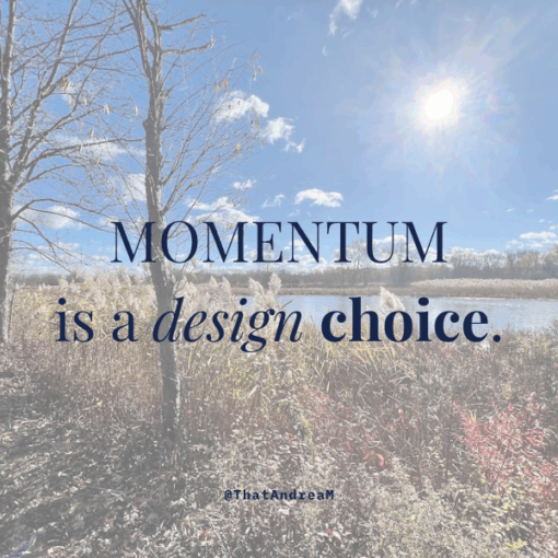 Momentum is a design choice